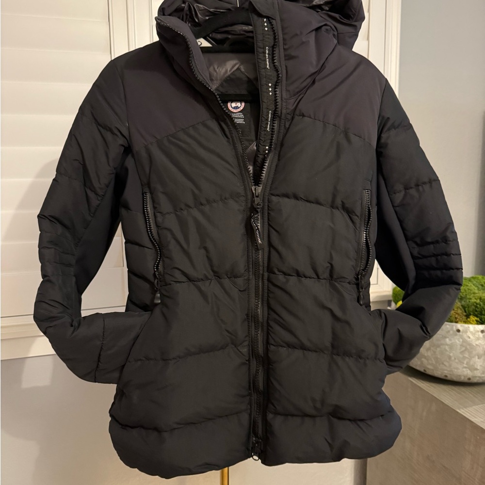 Canada Goose Arctic Program Black Down Puffer Jacket XS Hooded Made in 🇨🇦 Canada